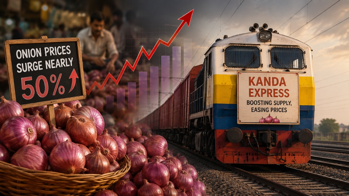 Onion Prices Surge Nearly 50%: Government Launches ‘Kanda Express’ to Boost Supply